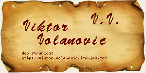 Viktor Volanović vizit kartica